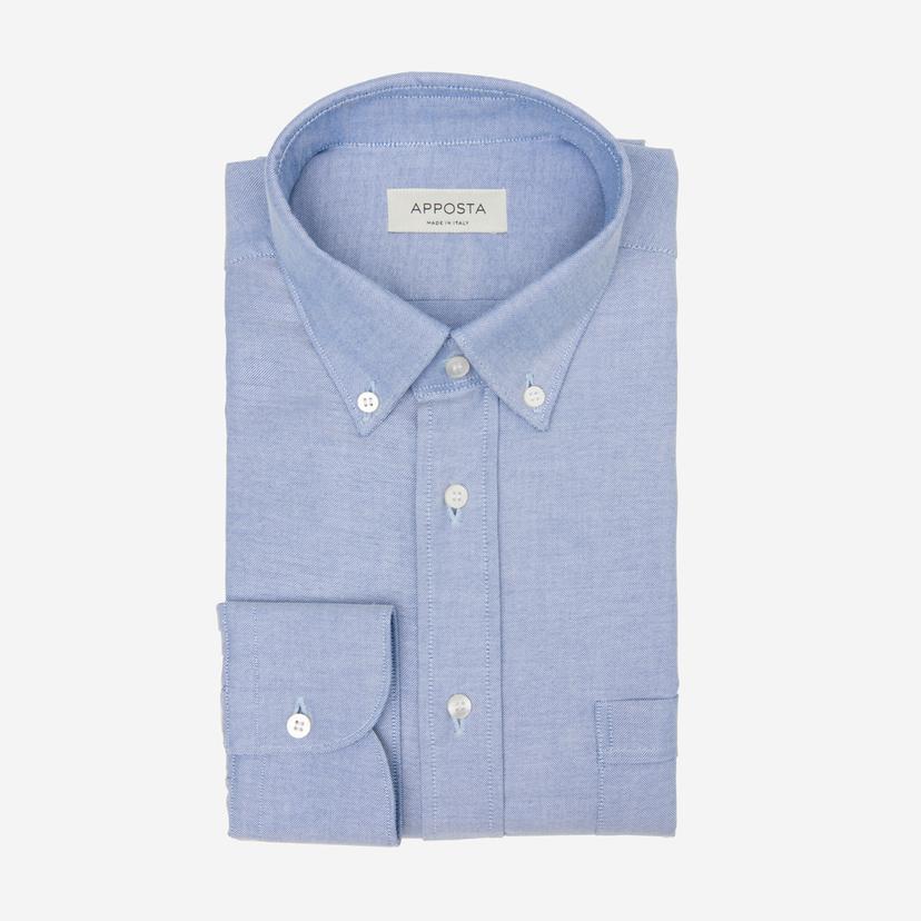 Shirt  solid  navy blue cotton oxford supima cotton, collar style  small button-down collar - Product image