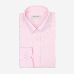 Shirt  solid  pink cotton oxford double twisted supima cotton, collar style  button-down collar - Image 1