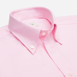 Shirt  solid  pink cotton oxford double twisted supima cotton, collar style  button-down collar - Image 2
