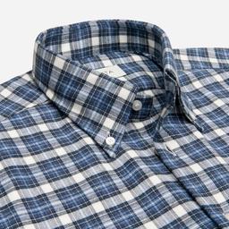 Shirt  big check  multi flannel twill double twisted, collar style  button-down collar - Image 2