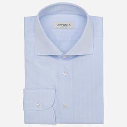 Shirt  solid  light blue cotton twill, collar style  spread collar - Image 1