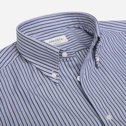 Shirt  striped  multi cotton textured, collar style  button-down collar - Image 2