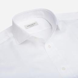 Shirt  solid  white stretch poplin, collar style  updated spread collar with short points - Image 2