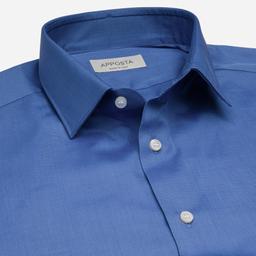 Shirt  solid  navy blue cotton poplin double twisted, collar style  updated straight point collar with short points - Image 2