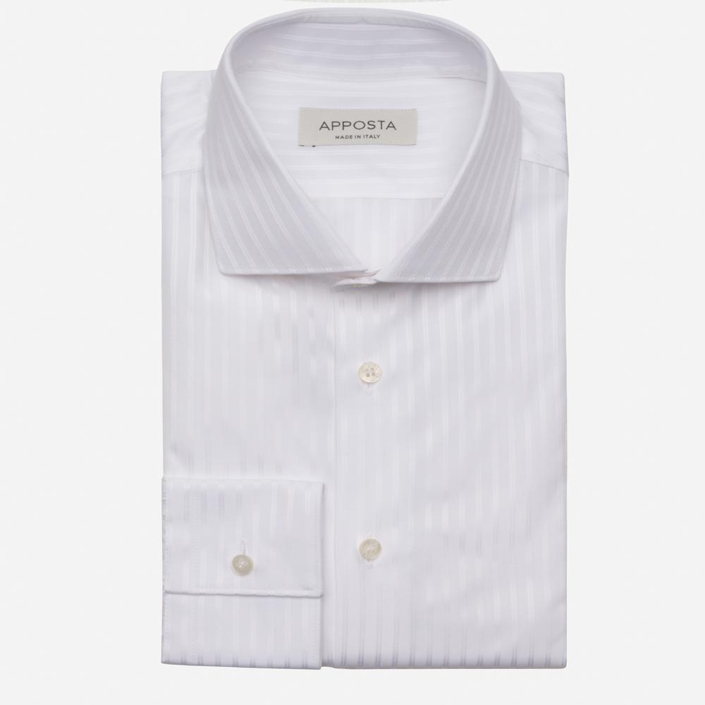 Shirt  textures  white cotton dobby double twisted supima cotton, collar style  updated spread collar with short points