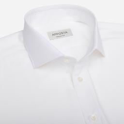 Shirt  solid  white stretch cotton poplin, collar style  updated spread collar with short points - Image 2