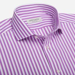 Shirt  striped  violet cotton plain, collar style  updated spread collar with short points - Image 2