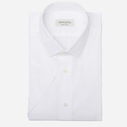Shirt  solid  white cotton poplin, collar style  updated straight point collar with short points - Image 1