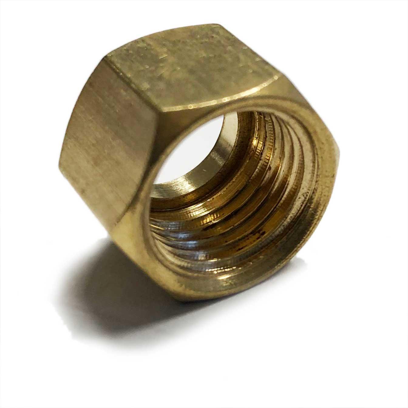 Solder Nut Copper Petrol Fuel Pipe 1/4 BSP - For 1/4 & 5/16 OD Tube - High quality product image showing Solder Nut Copper Petrol Fuel Pipe 1/4 BSP - For 1/4 & 5/16 OD Tube details and features