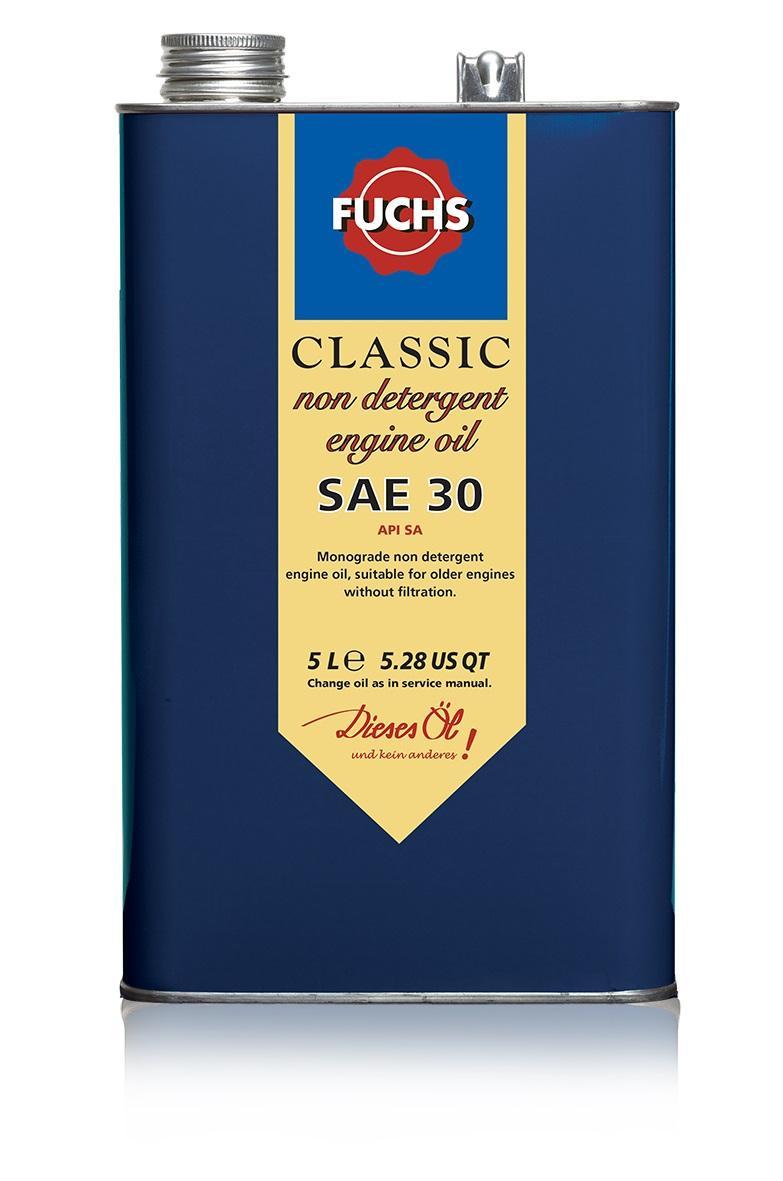 Fuchs Classic Non detergent Engine Oil Lubricant SAE 30 5 Litre Vintage Tin - Product image
