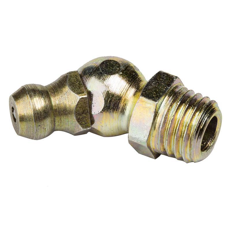 1/4 Mild Steel 45&#176; Ang GREASE NIPPLE WHIT PACK OF 10 - The Green Spark Plug Automotive product