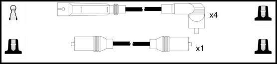 Remax HT Ignition Leads Cable Set Resistive Cable 5 Leads AUDI 100 - The Green Spark Plug Automotive product