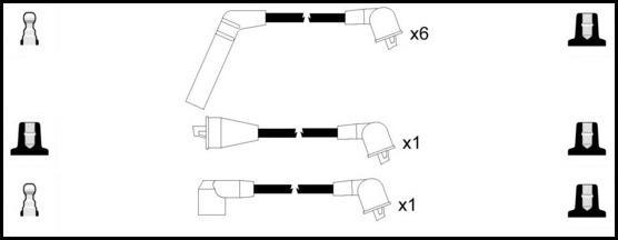 Remax HT Ignition Leads Cable Set Resistive Cable 8 Leads AUSTIN PRINCESS - The Green Spark Plug Automotive product