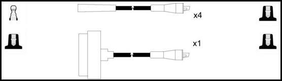 Remax HT Ignition Leads Cable Set Wire Wound Cable 5 Leads ALFA ROMEO ALFETTA - The Green Spark Plug Automotive product