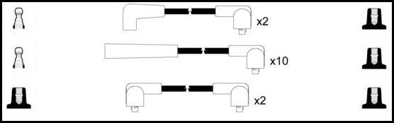 Remax HT Ignition Leads Cable Set Resistive Cable 14 Leads JAGUAR E-TYPE 2+2 - High quality product image showing Remax HT Ignition Leads Cable Set Resistive Cable 14 Leads JAGUAR E-TYPE 2+2 details and features