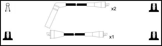Remax HT Ignition Leads Cable Set Resistive Cable 3 Leads DAF 44 - High quality product image showing Remax HT Ignition Leads Cable Set Resistive Cable 3 Leads DAF 44 details and features