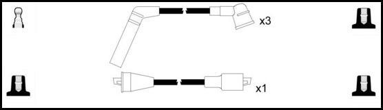 Remax HT Ignition Leads Cable Set Resistive Cable 4 Leads DAIHATSU CHARADE - The Green Spark Plug Automotive product
