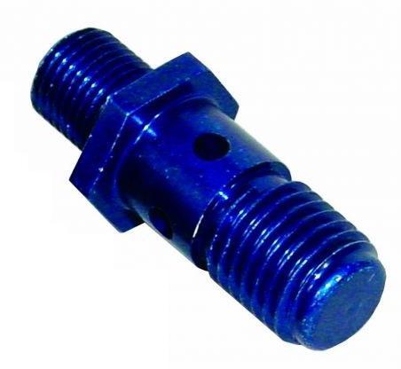 Alloy Banjo Stub M10 x 1 sft - 12x1.5 (Blue) (BFU009) - High quality product image showing Alloy Banjo Stub M10 x 1 sft - 12x1.5 (Blue) (BFU009) details and features