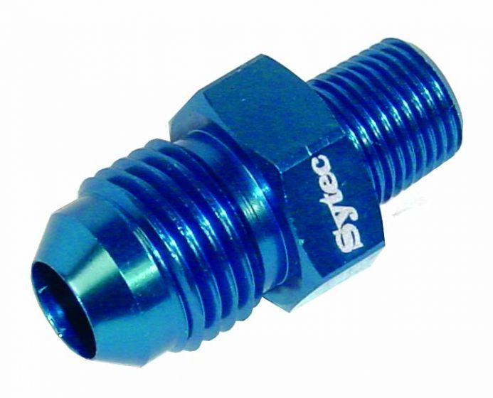Alloy Fuel Union 1/8th Nptf to Jic6 (Blue) (BFU018) - The Green Spark Plug Automotive product