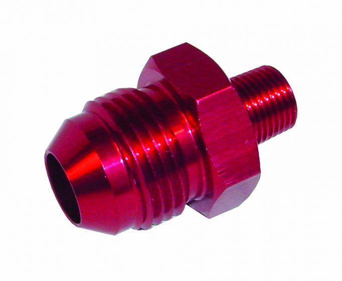 Alloy Fuel Union 1/8th Nptf - jic-8 (Red) (BFU020) - The Green Spark Plug Automotive product