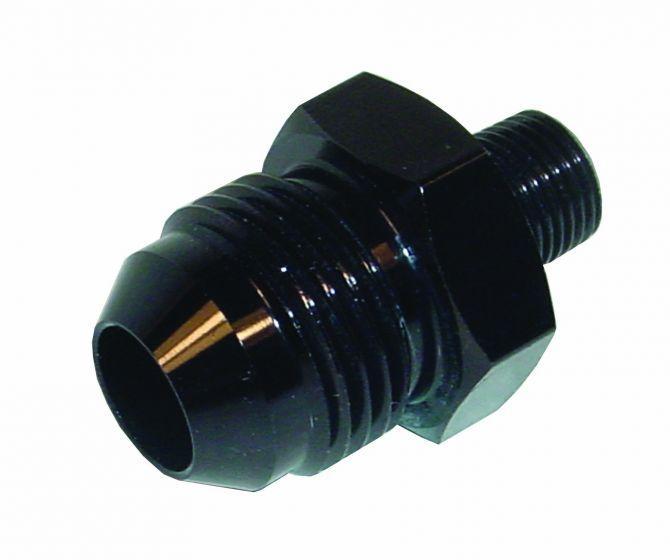 Alloy Fuel Union 1/8th Nptf - jic-8 (Black) (BFU022) - The Green Spark Plug Automotive product