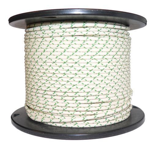 1M Cotton Braided Automotive Electrical Wire Cable 16 Gauge White & Green Fleck - The Green Spark Plug Automotive product