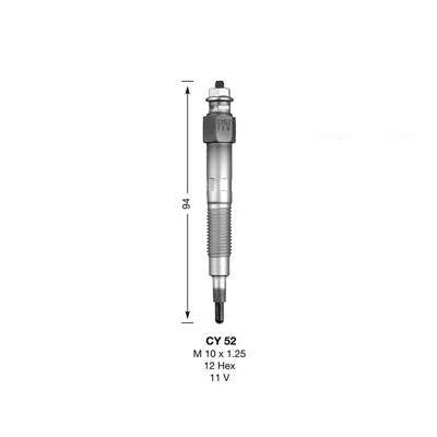 NGK Glow Plug CY52 (3017) - High quality product image showing NGK Glow Plug CY52 (3017) details and features