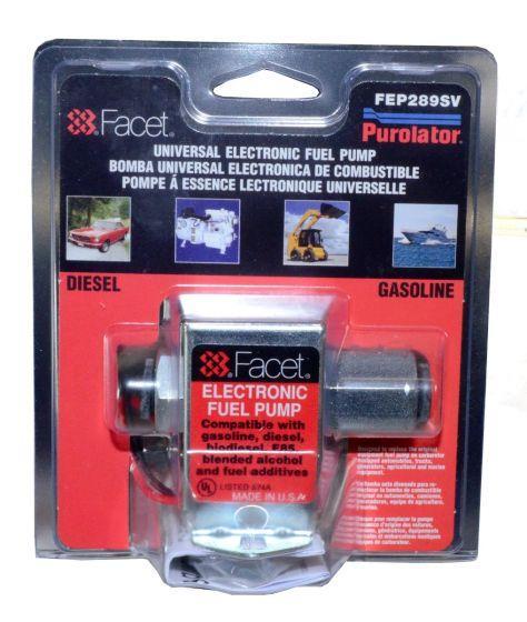 Facet Solid State Pump Kit 12v FEP289SV (40289+Unions) Pressure PSI 4.5 - 7.0