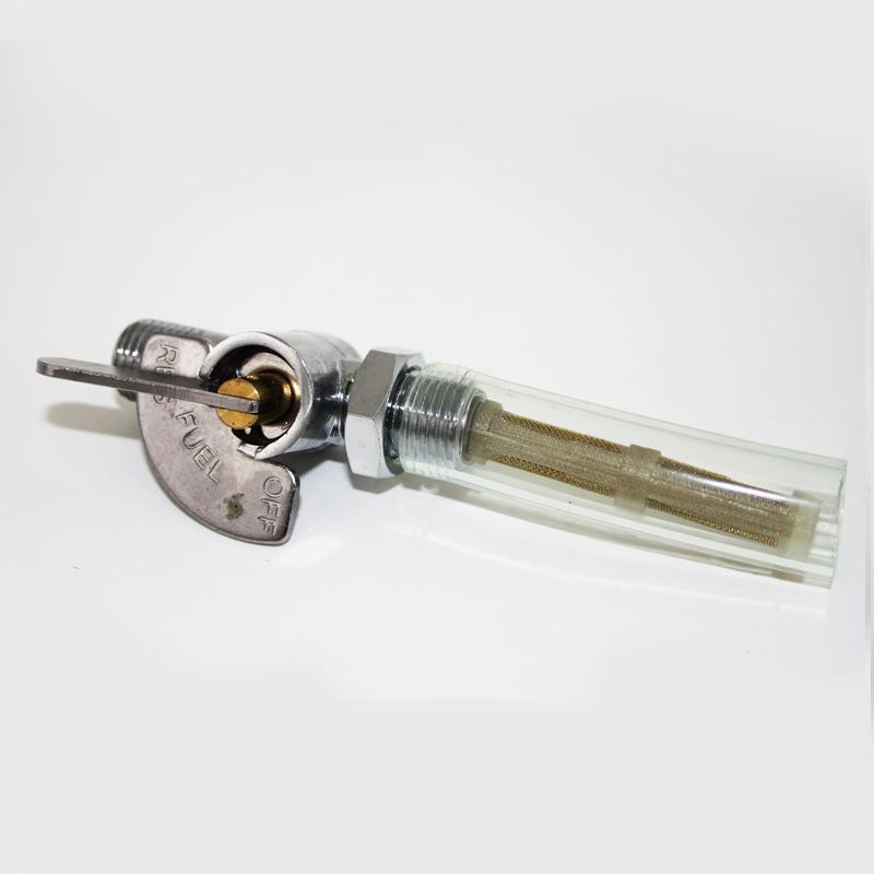 Petrol Tap Universal Chrome Flat lever On Off 1/4'' x 1/4'' OEM 60-4511 - The Green Spark Plug Automotive product