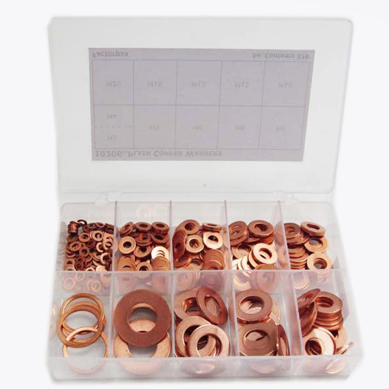 Kits - Washers - Plain Copper Washers M3 to M20 - High quality product image showing Kits - Washers - Plain Copper Washers M3 to M20 details and features