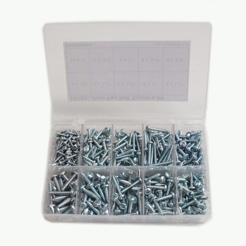 Kits - Self Tapping Screws - Pozi Pan, Type AB, 4 x 1/2 to 10 x 1 - High quality product image showing Kits - Self Tapping Screws - Pozi Pan, Type AB, 4 x 1/2 to 10 x 1 details and features