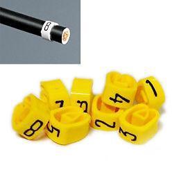 8mm Cable HT Plug Lead Numbers - Markers 1 to 8 - Yellow - The Green Spark Plug Automotive product