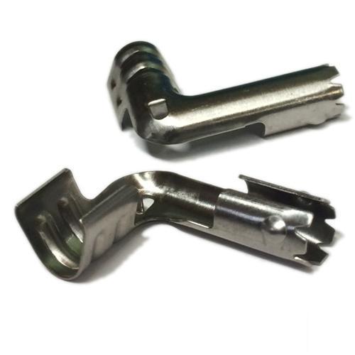 1x HT Steel push in terminal for distributor coil - 7mm 8mm Right Angle Crimp Ty - High quality product image showing 1x HT Steel push in terminal for distributor coil - 7mm 8mm Right Angle Crimp Ty details and features