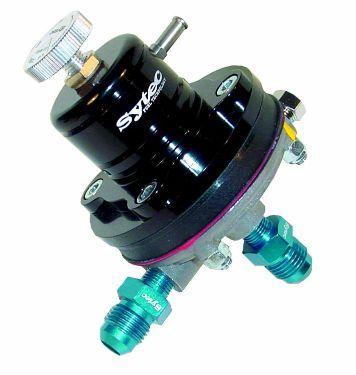 Sytec Adjustable Motorsport Fuel Regulator (Jic6-Jic6) Black (MSV003BK) - High quality product image showing Sytec Adjustable Motorsport Fuel Regulator (Jic6-Jic6) Black (MSV003BK) details and features