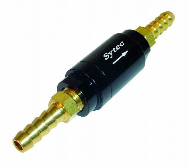 Sytec One Way Valve with 6mm push on tails (Black) (OWVS006-BK)
