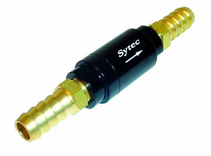 Sytec One Way Valve with 10mm push on tails (Black) (OWVS010-BK) - High quality product image showing Sytec One Way Valve with 10mm push on tails (Black) (OWVS010-BK) details and features