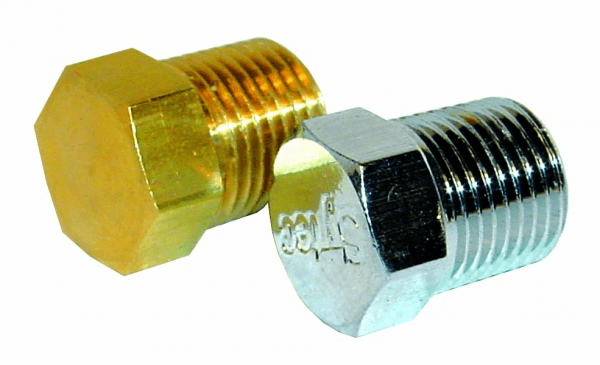 Malpassi Guage Port Balanking Plug Brass 1/8 NPTF (RA018) - The Green Spark Plug Automotive product