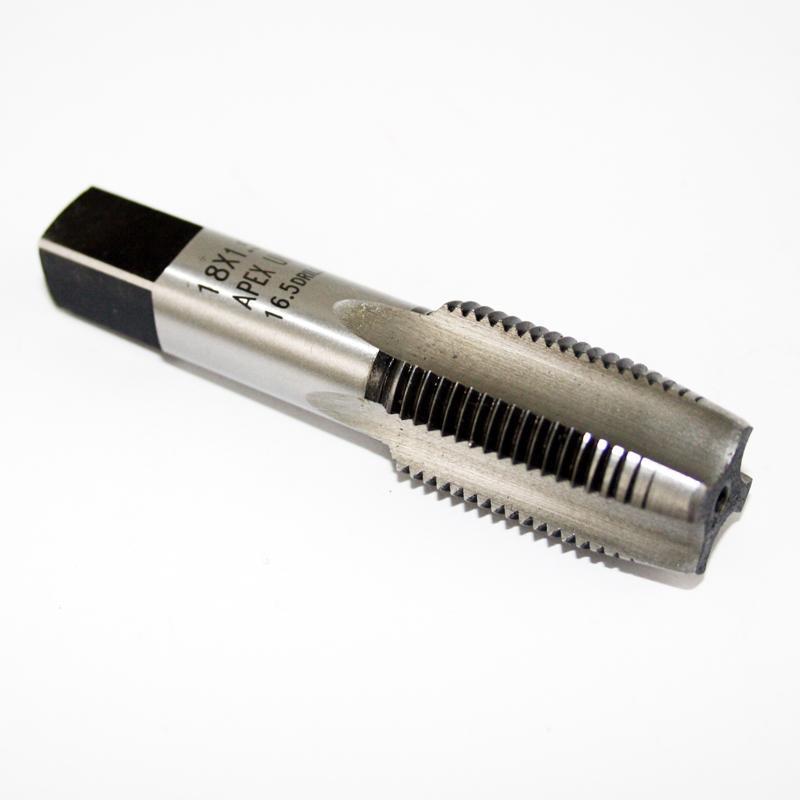 Spark Plug Metric Thread Taps M18 x 1.5 Pitch carbon steel (C/S) 2nd Tap - The Green Spark Plug Automotive product