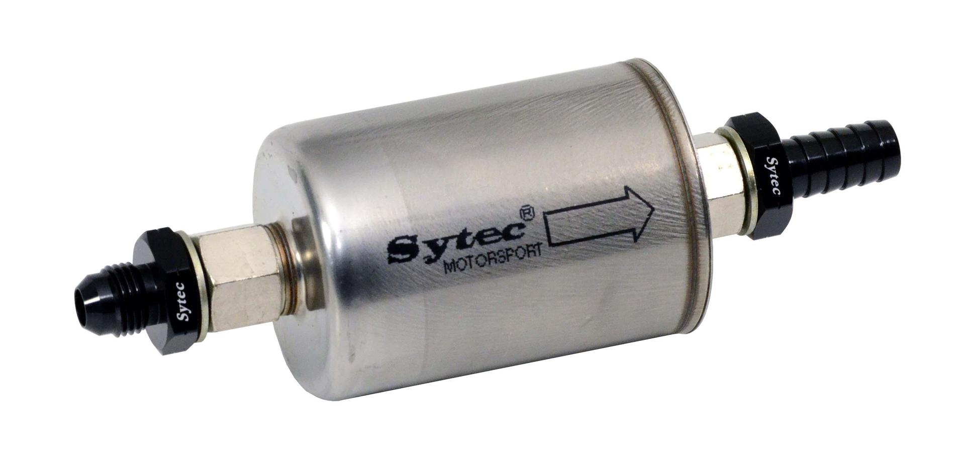 Sytec Motorsport Fuel Filter 12mm In Jic6 out (SSFM011) - High quality product image showing Sytec Motorsport Fuel Filter 12mm In Jic6 out (SSFM011) details and features