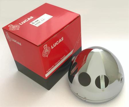 Lucas 7 Motorcycle Headlamp light Shell and Rim 5411506,99-7098 3 Grommet Holes - High quality product image showing Lucas 7 Motorcycle Headlamp light Shell and Rim 5411506,99-7098 3 Grommet Holes details and features