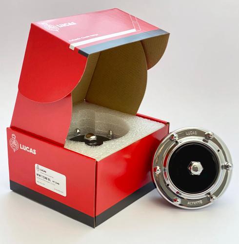 Lucas Altette Horn 12V Cast Iron Body Chrome Bezel HF1234B BSA Triumph Norton - High quality product image showing Lucas Altette Horn 12V Cast Iron Body Chrome Bezel HF1234B BSA Triumph Norton details and features