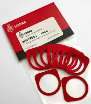 Lucas Pick Up Gaskets (Pack of 10) 458346 Clip on Magneto Gasket - High quality product image showing Lucas Pick Up Gaskets (Pack of 10) 458346 Clip on Magneto Gasket details and features