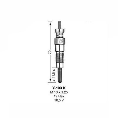 NGK Glow Plug Y-103K (6325) - The Green Spark Plug Automotive product
