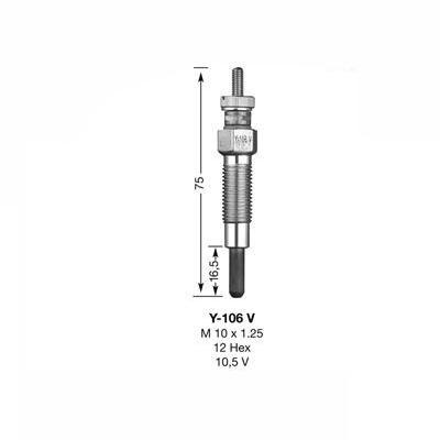 NGK Glow Plug Y-106V (6926) - High quality product image showing NGK Glow Plug Y-106V (6926) details and features
