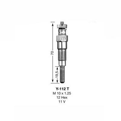 NGK Glow Plug Y-112T (6327) - High quality product image showing NGK Glow Plug Y-112T (6327) details and features