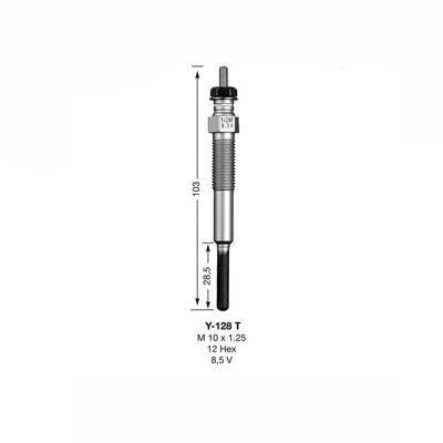 NGK Glow Plug Y-128T (7227) - High quality product image showing NGK Glow Plug Y-128T (7227) details and features