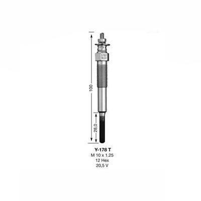 NGK Glow Plug Y-178T (3030) - High quality product image showing NGK Glow Plug Y-178T (3030) details and features