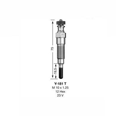 NGK Glow Plug Y-181T (2728) - High quality product image showing NGK Glow Plug Y-181T (2728) details and features