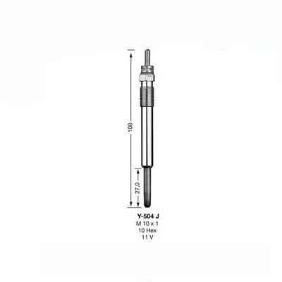 NGK Glow Plug Y-504J (6246) - High quality product image showing NGK Glow Plug Y-504J (6246) details and features