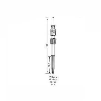 NGK Glow Plug Y-507J (6897) - The Green Spark Plug Automotive product